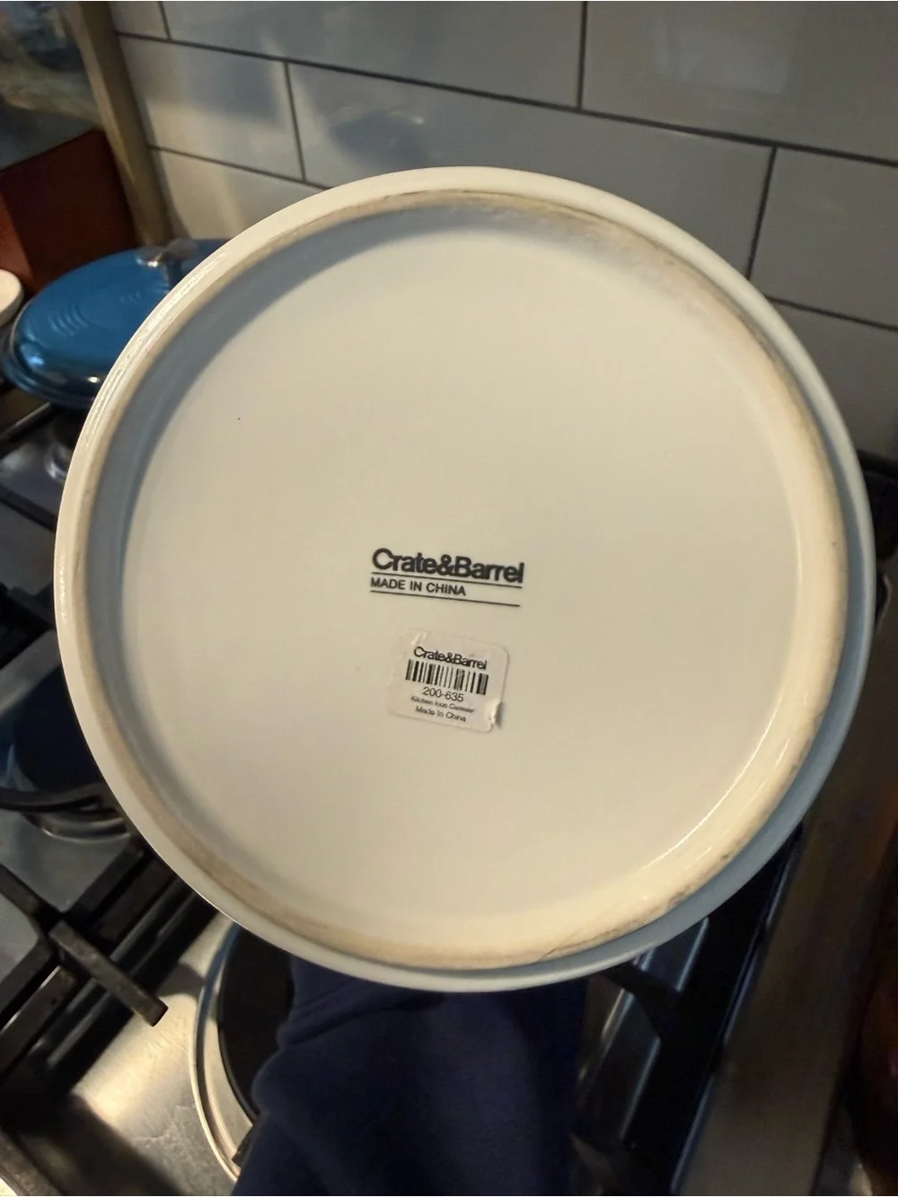 Crate & Barrel Ceramic Kitchen Utensil Holder \ Crock